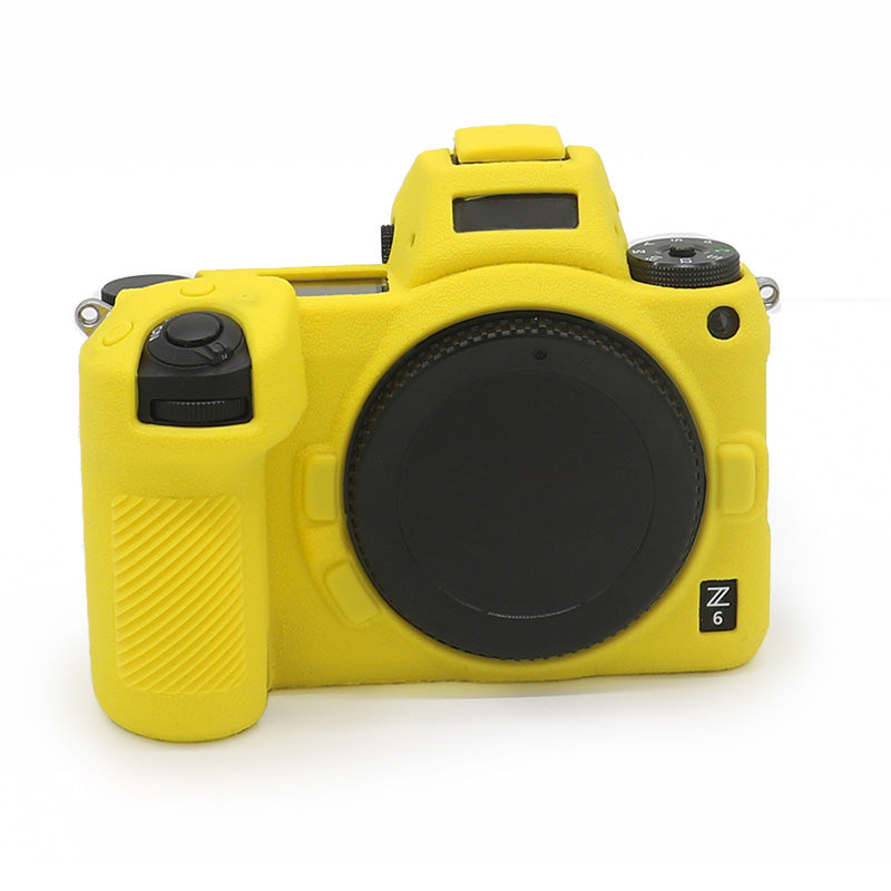 Litchi Texture Silicone Case Dustproof Camera Protective Sleeve Cover for Nikon Z6/Z7 - Yellow