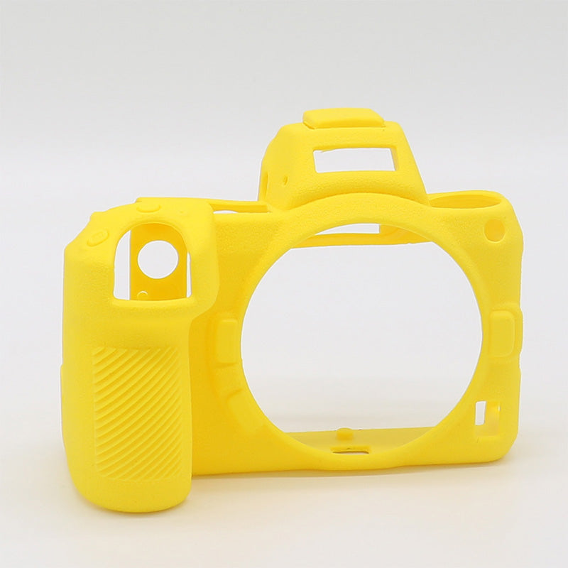 Litchi Texture Silicone Case Dustproof Camera Protective Sleeve Cover for Nikon Z6/Z7 - Yellow