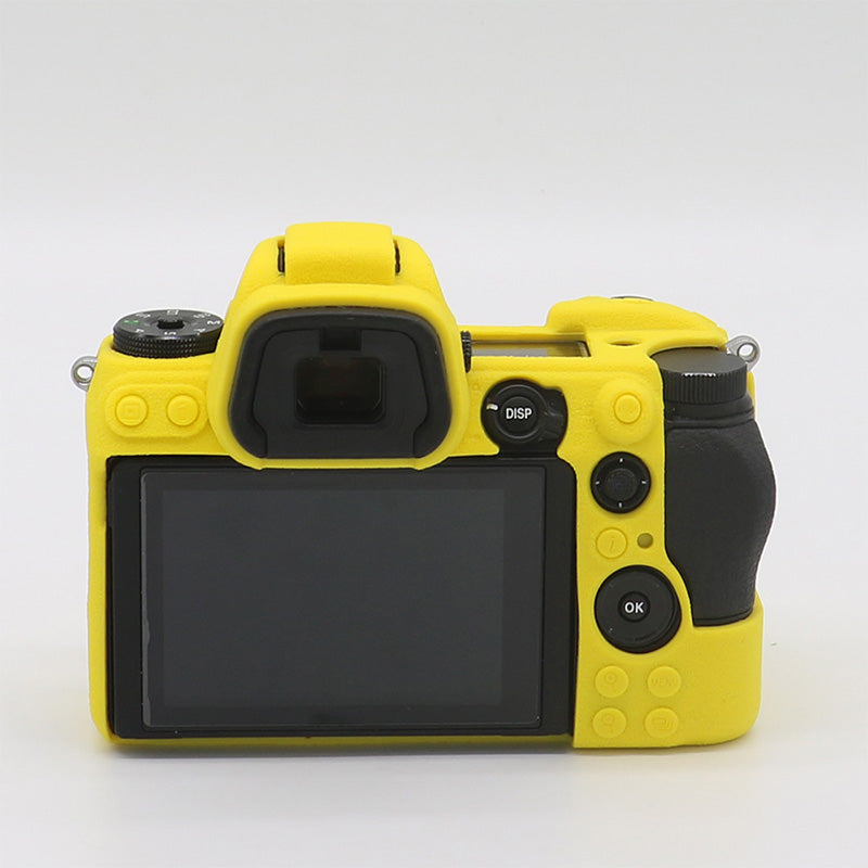 Litchi Texture Silicone Case Dustproof Camera Protective Sleeve Cover for Nikon Z6/Z7 - Yellow