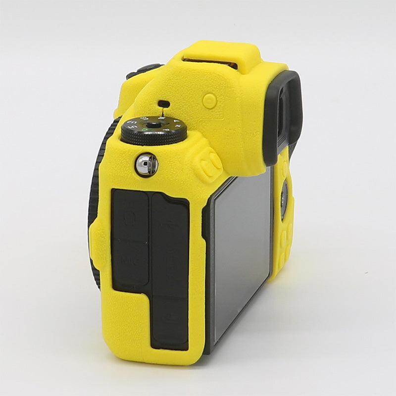 Litchi Texture Silicone Case Dustproof Camera Protective Sleeve Cover for Nikon Z6/Z7 - Yellow