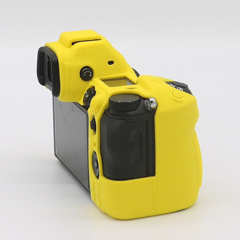 Litchi Texture Silicone Case Dustproof Camera Protective Sleeve Cover for Nikon Z6/Z7 - Yellow