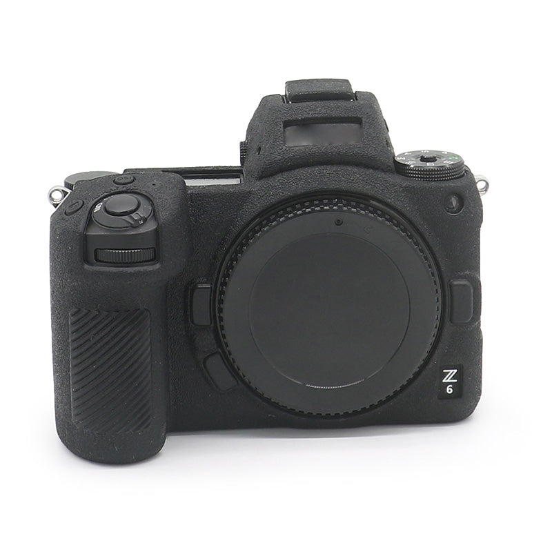 Litchi Texture Silicone Case Dustproof Camera Protective Sleeve Cover for Nikon Z6/Z7 - Black