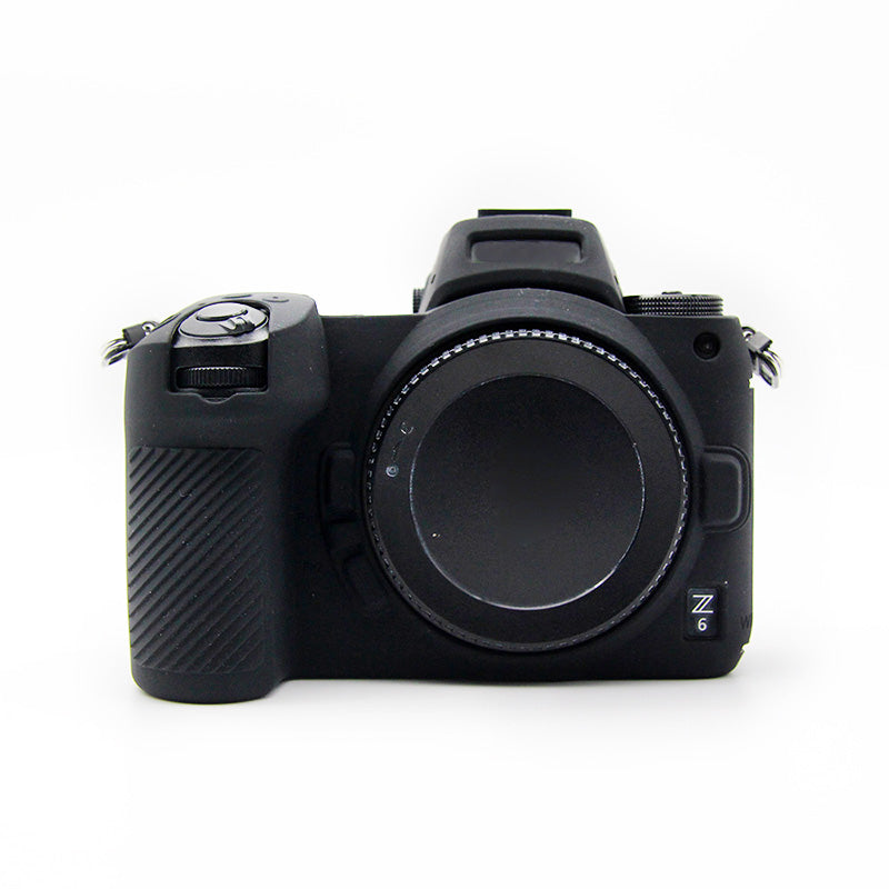 Shockproof Plain Texture Silicone Case Camera Protective Sleeve Cover for Nikon Z6/Z7 - Black