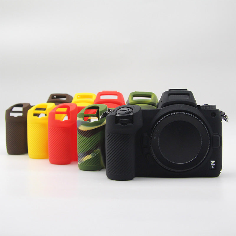 Shockproof Plain Texture Silicone Case Camera Protective Sleeve Cover for Nikon Z6/Z7 - Black