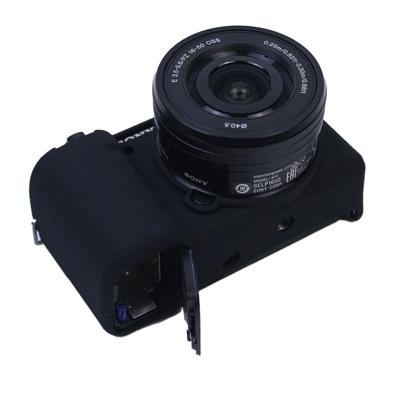 Soft Silicone Camera Case Protector Sleeve Cover for Sony ZV-E10 Camera - Black