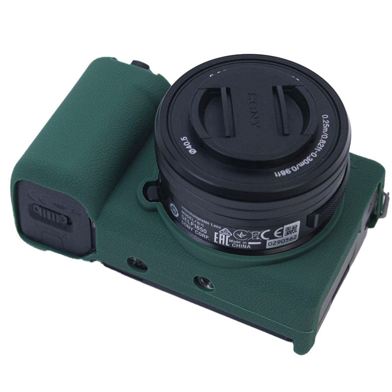 Soft Silicone Camera Case Protector Sleeve Cover for Sony ZV-E10 Camera - Blackish Green