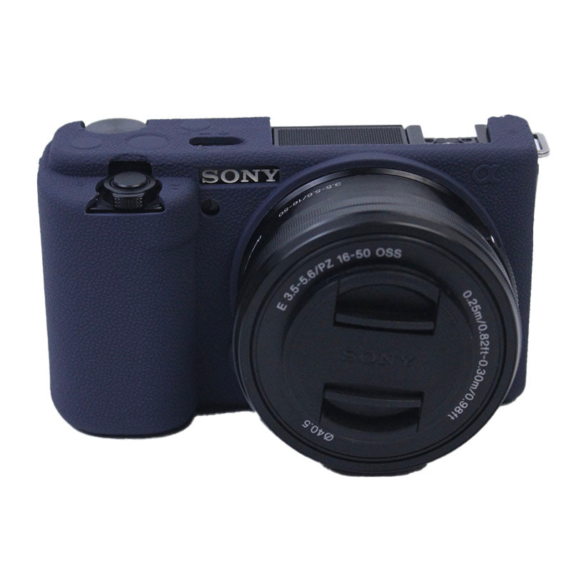 Soft Silicone Camera Case Protector Sleeve Cover for Sony ZV-E10 Camera - Navy Blue