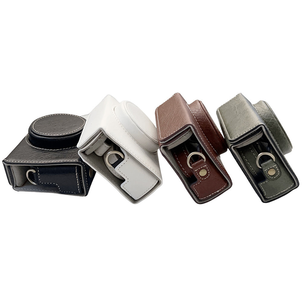 Portable PU Leather Camera Case for Sony ZV1 Detachable Camera Protective Case with Strap Magnetic Storage Bag - Green