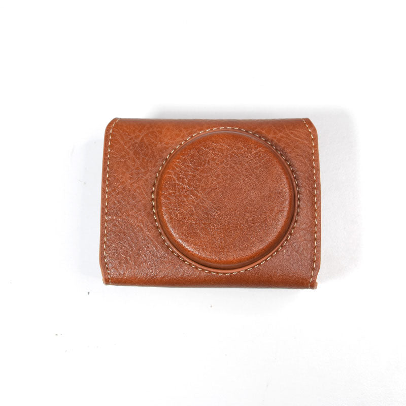 Detachable PU Leather Camera Case for Sony RX100M7/RX100M6/RX100M5/RX100M4/RX100M3/RX100M2 Portable Camera Carrying Case with Strap Magnetic Protective Bag - Brown