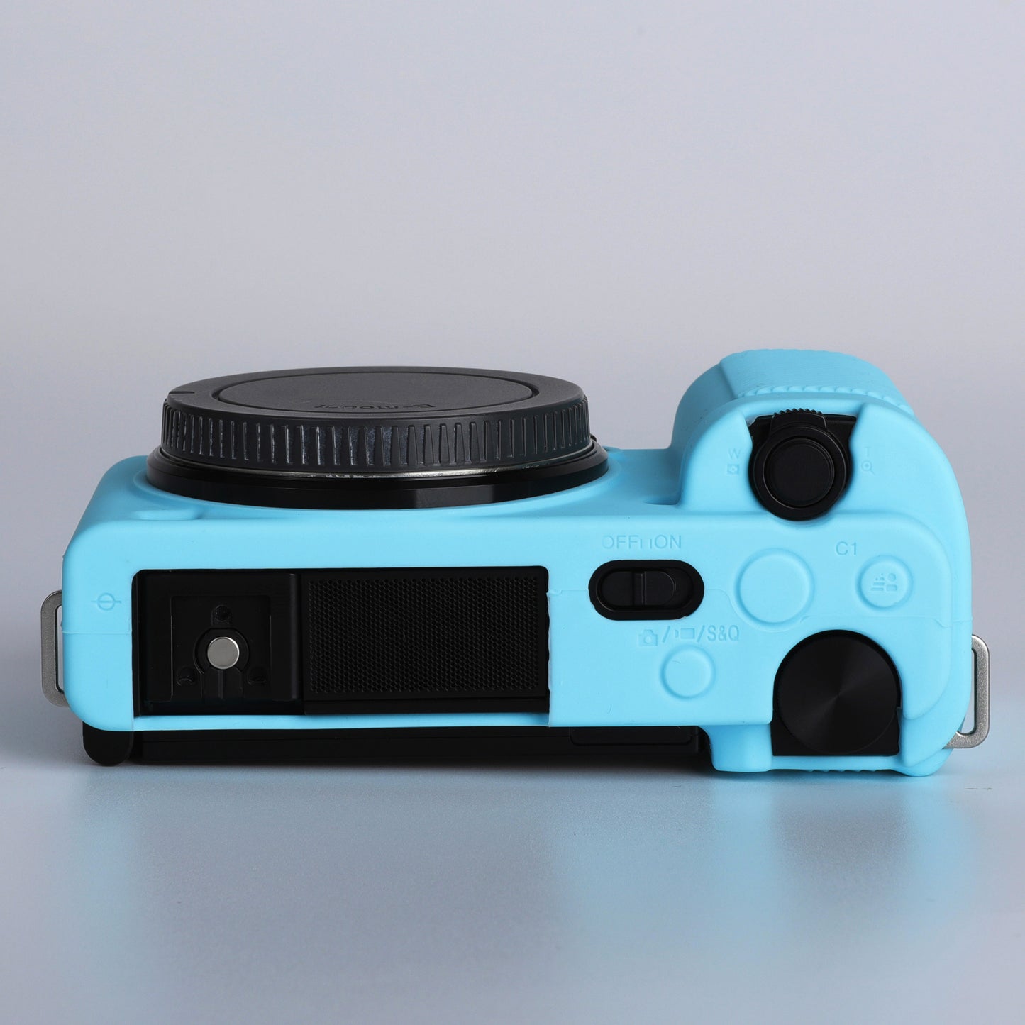 Uniqkart for Sony ZV-E10 ILDC Silicone Cover Anti-slip Dust-proof Anti-collision Silicone Camera Protective Cover - Blue