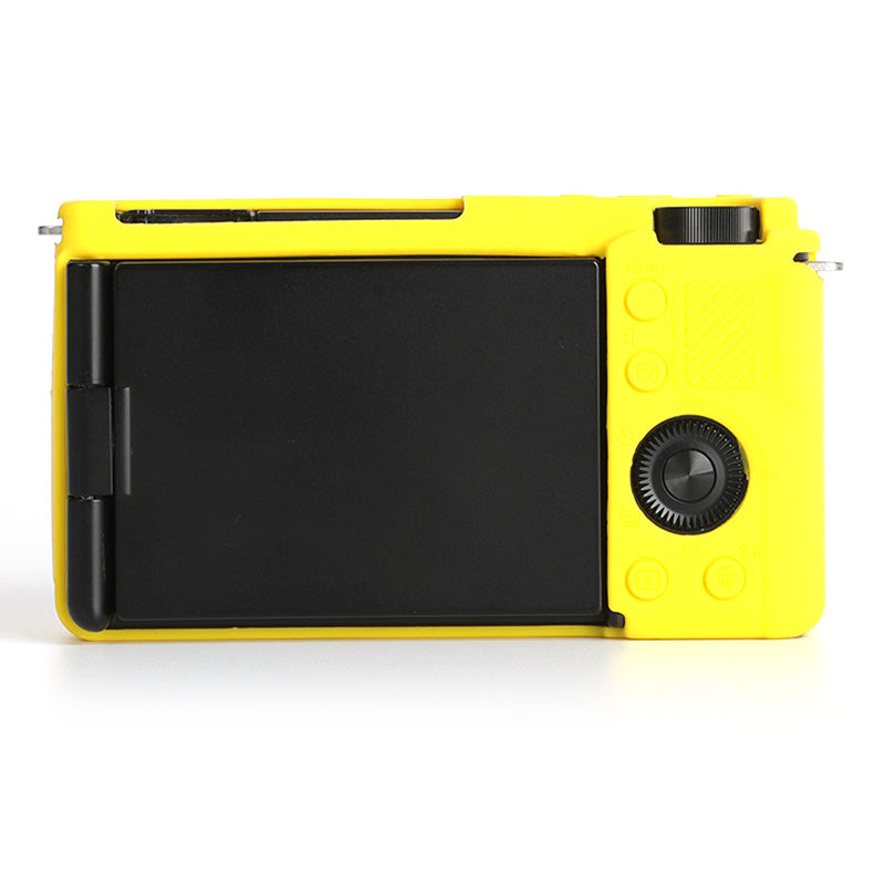 Uniqkart for Sony ZV-E10 ILDC Silicone Cover Anti-slip Dust-proof Anti-collision Silicone Camera Protective Cover - Yellow