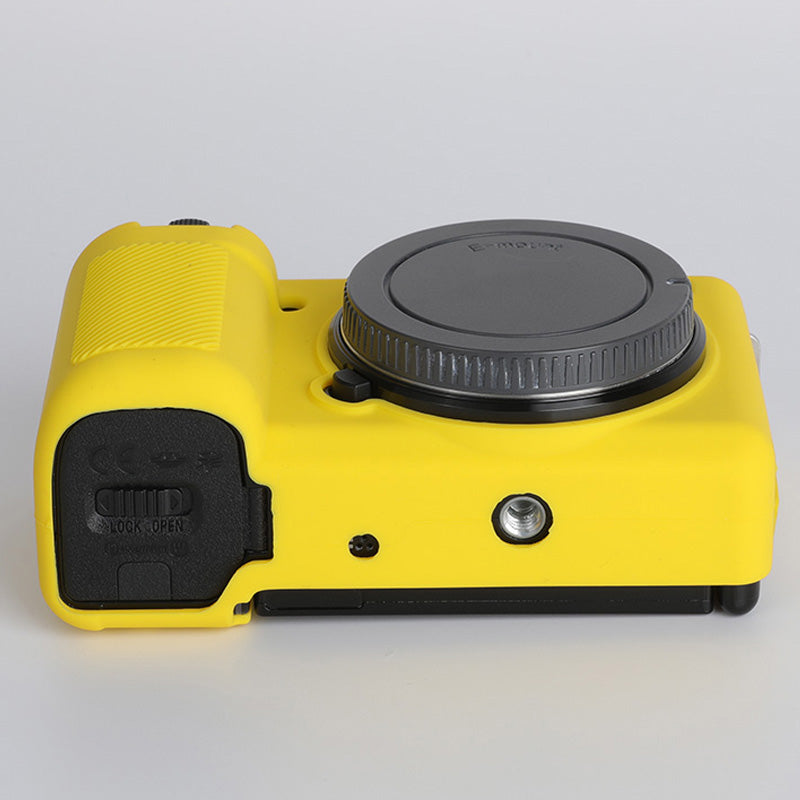 Uniqkart for Sony ZV-E10 ILDC Silicone Cover Anti-slip Dust-proof Anti-collision Silicone Camera Protective Cover - Yellow