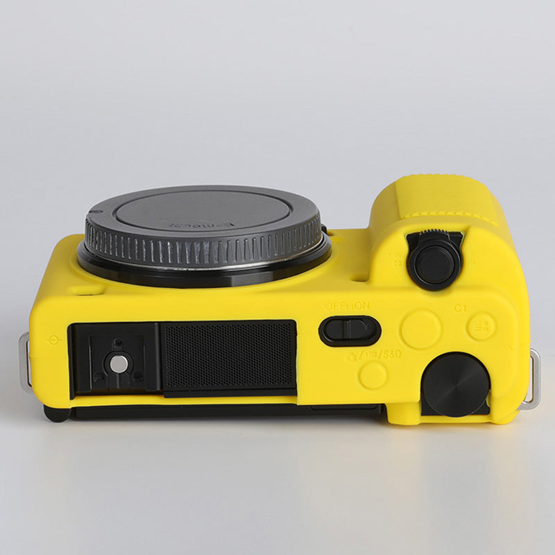 Uniqkart for Sony ZV-E10 ILDC Silicone Cover Anti-slip Dust-proof Anti-collision Silicone Camera Protective Cover - Yellow