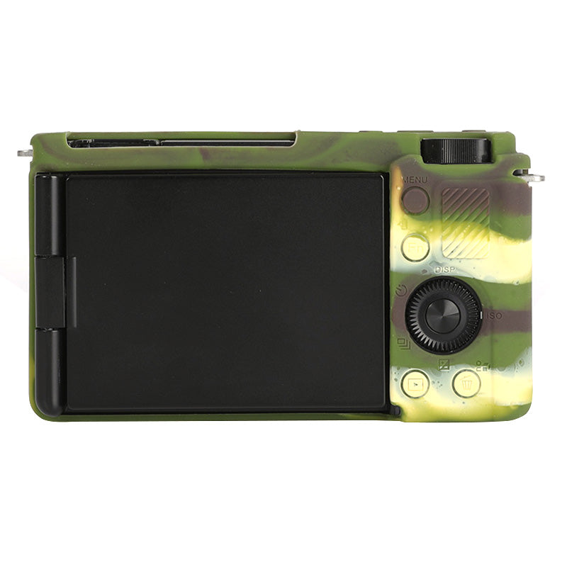 Uniqkart for Sony ZV-E10 ILDC Silicone Cover Anti-slip Dust-proof Anti-collision Silicone Camera Protective Cover - Camouflage