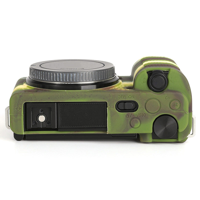 Uniqkart for Sony ZV-E10 ILDC Silicone Cover Anti-slip Dust-proof Anti-collision Silicone Camera Protective Cover - Camouflage