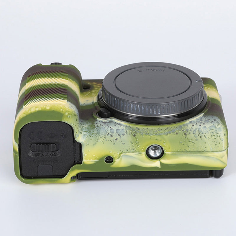 Uniqkart for Sony ZV-E10 ILDC Silicone Cover Anti-slip Dust-proof Anti-collision Silicone Camera Protective Cover - Camouflage