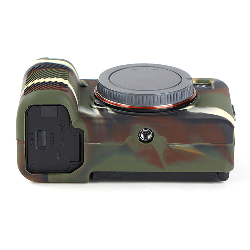 Uniqkart for Sony A7C Anti-slip Dust-proof Anti-collision Silicone ILDC Camera Protective Cover Case - Camouflage