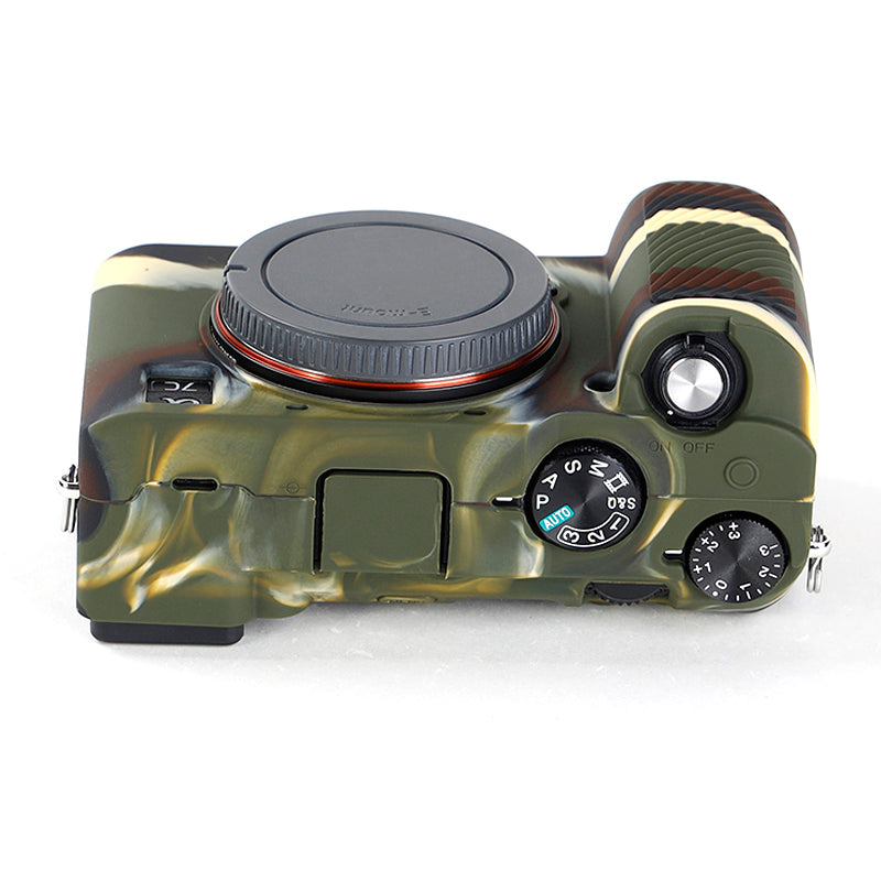 Uniqkart for Sony A7C Anti-slip Dust-proof Anti-collision Silicone ILDC Camera Protective Cover Case - Camouflage