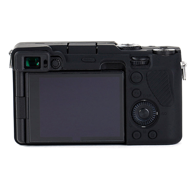 Uniqkart for Sony A7C Anti-slip Dust-proof Anti-collision Silicone ILDC Camera Protective Cover Case - Black