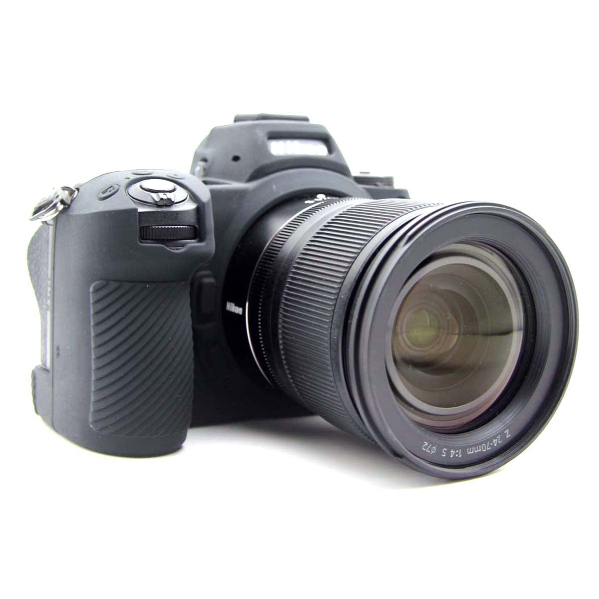 Uniqkart for Nikon Z6II Z7II Z5 SLR Camera Anti-drop Silicone Case Plain Protective Cover - Black