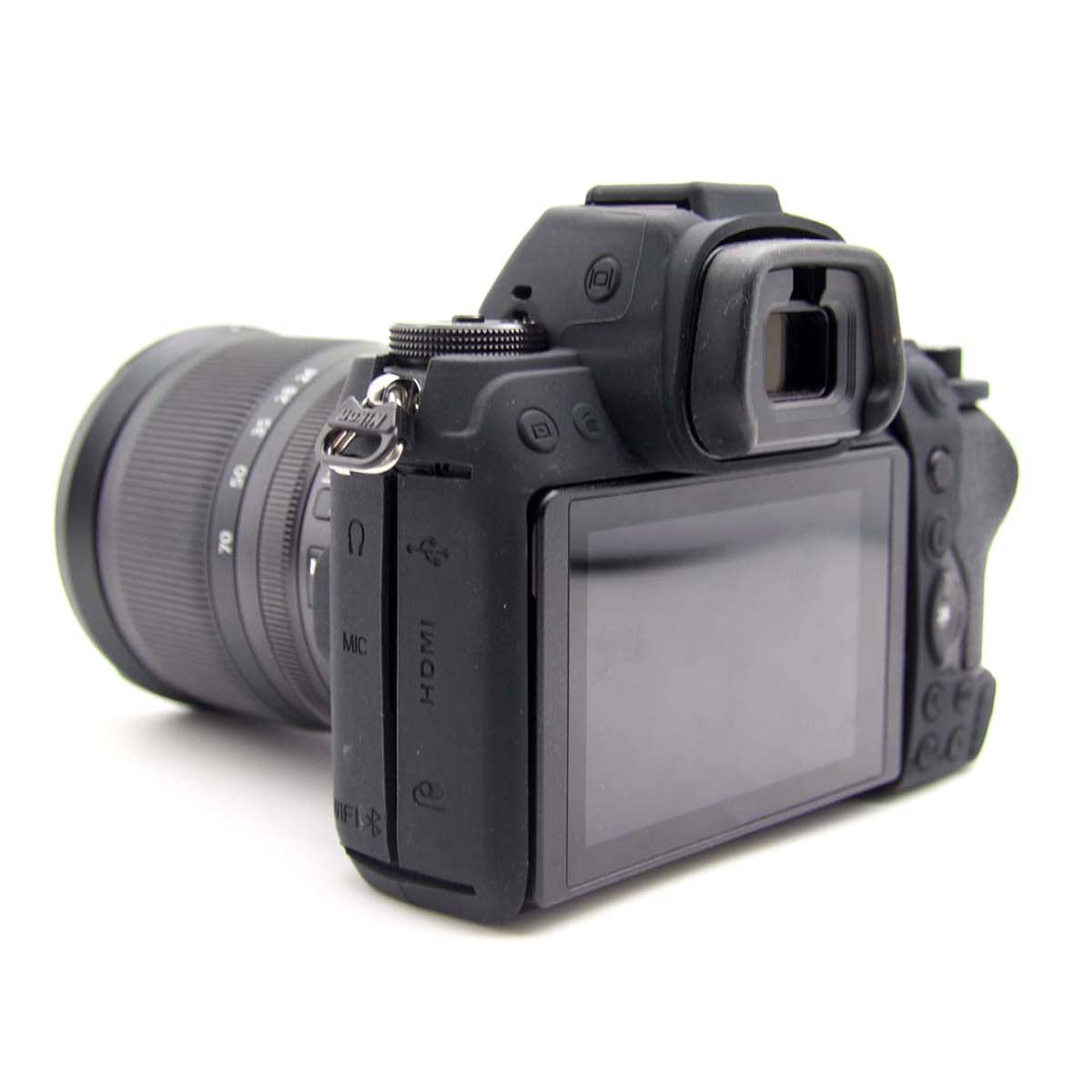 Uniqkart for Nikon Z6II Z7II Z5 SLR Camera Anti-drop Silicone Case Plain Protective Cover - Black