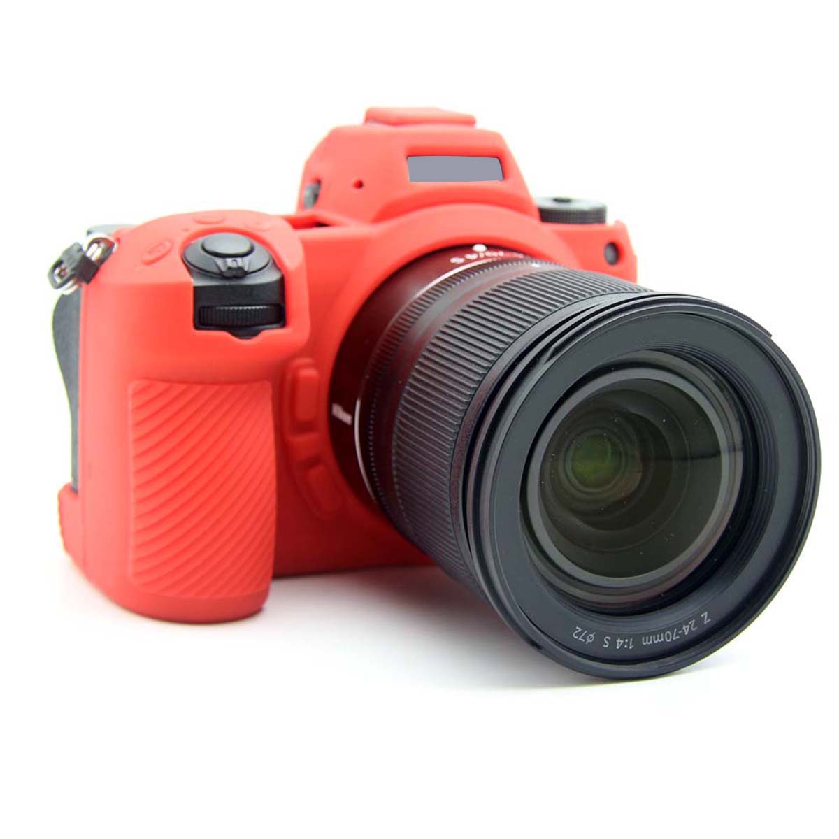 Uniqkart for Nikon Z6II Z7II Z5 SLR Camera Anti-drop Silicone Case Plain Protective Cover - Red