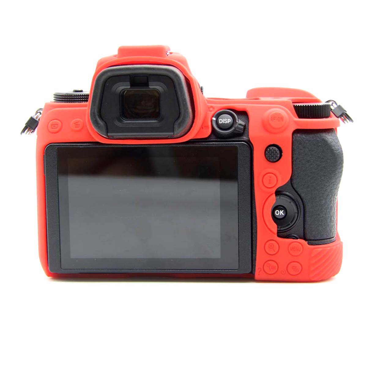 Uniqkart for Nikon Z6II Z7II Z5 SLR Camera Anti-drop Silicone Case Plain Protective Cover - Red