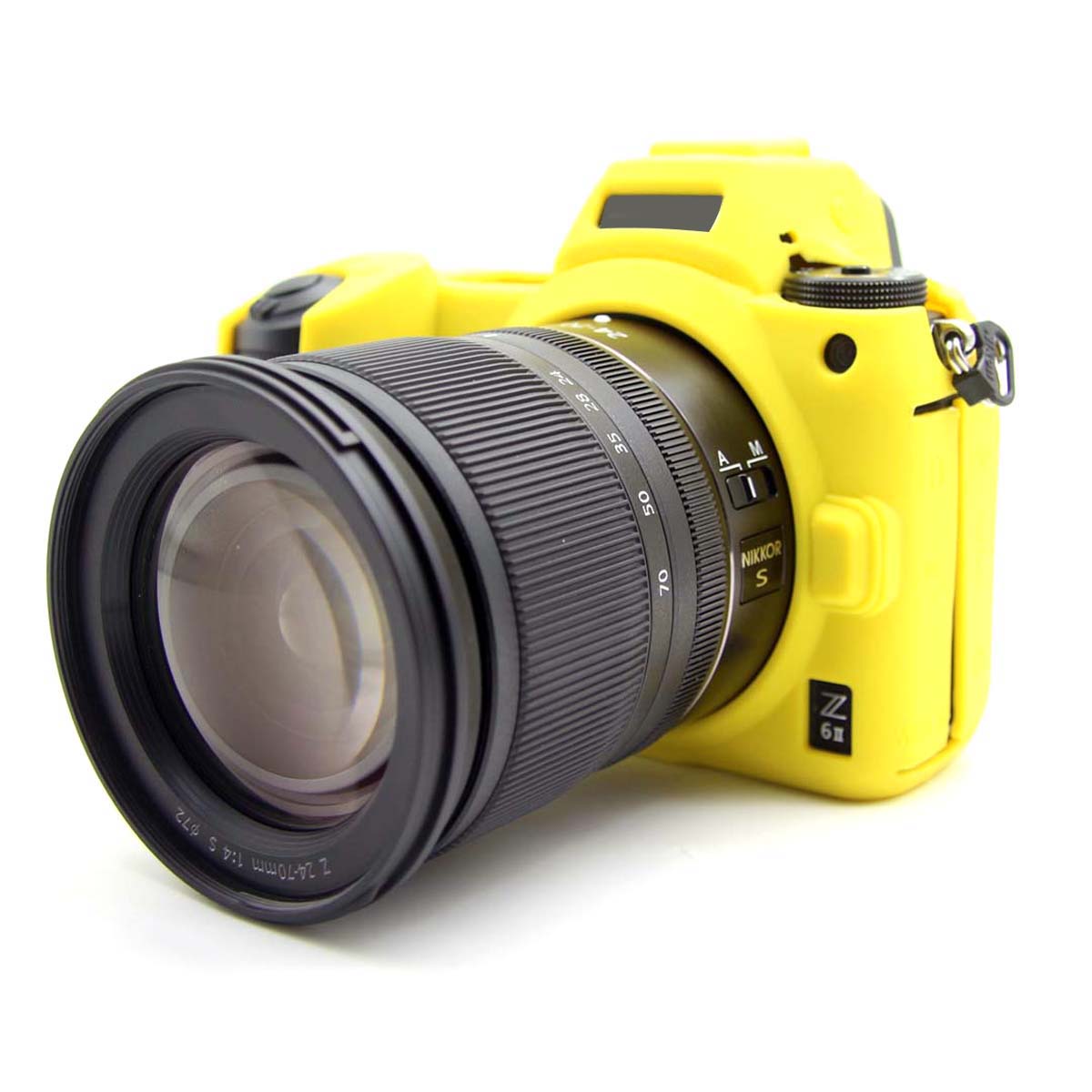 Uniqkart for Nikon Z6II Z7II Z5 SLR Camera Anti-drop Silicone Case Plain Protective Cover - Yellow