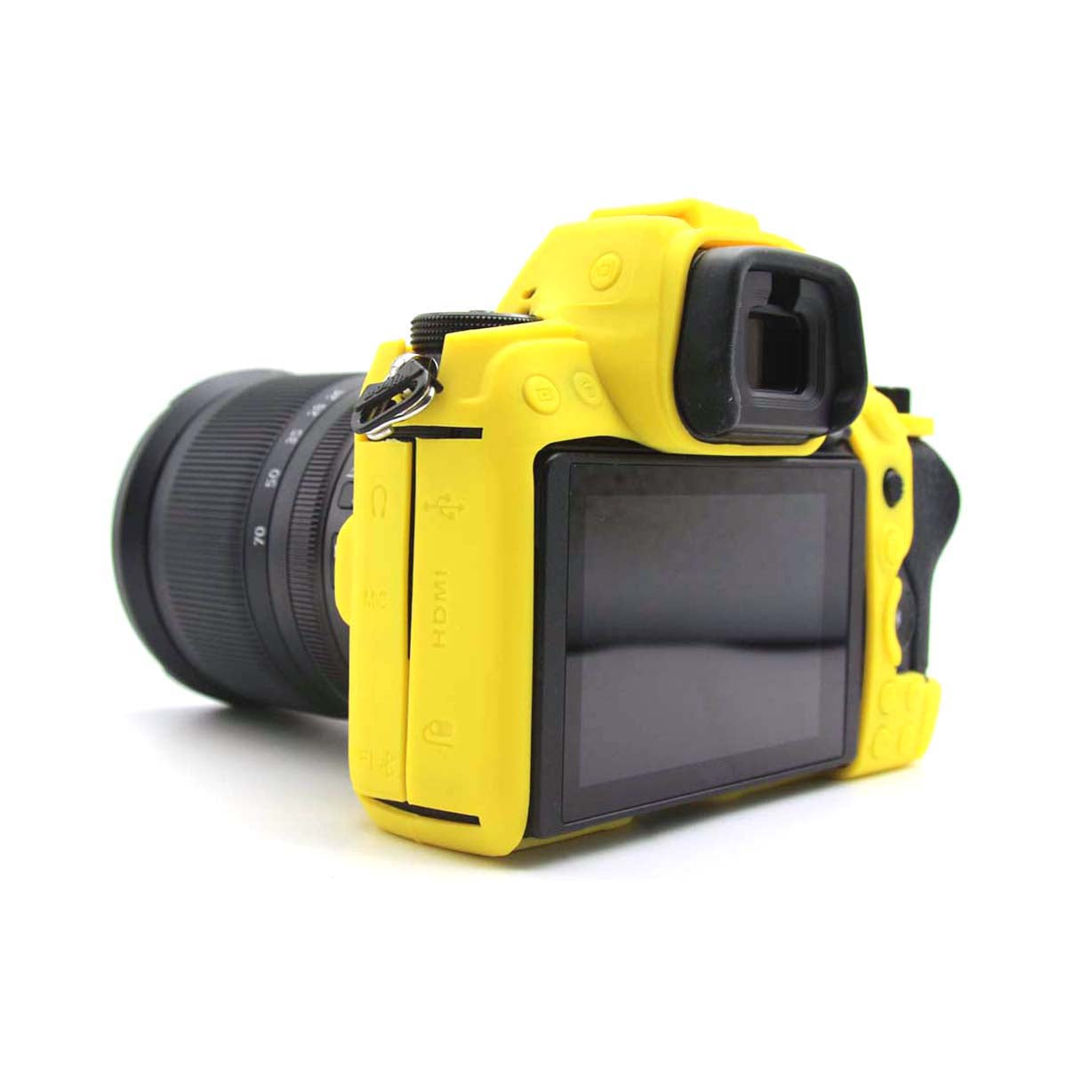 Uniqkart for Nikon Z6II Z7II Z5 SLR Camera Anti-drop Silicone Case Plain Protective Cover - Yellow