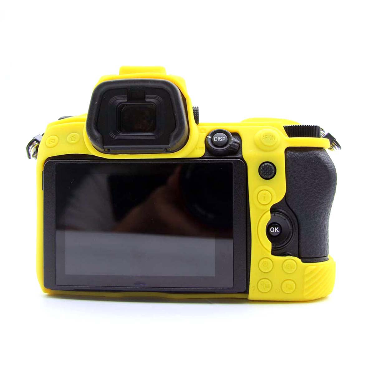 Uniqkart for Nikon Z6II Z7II Z5 SLR Camera Anti-drop Silicone Case Plain Protective Cover - Yellow