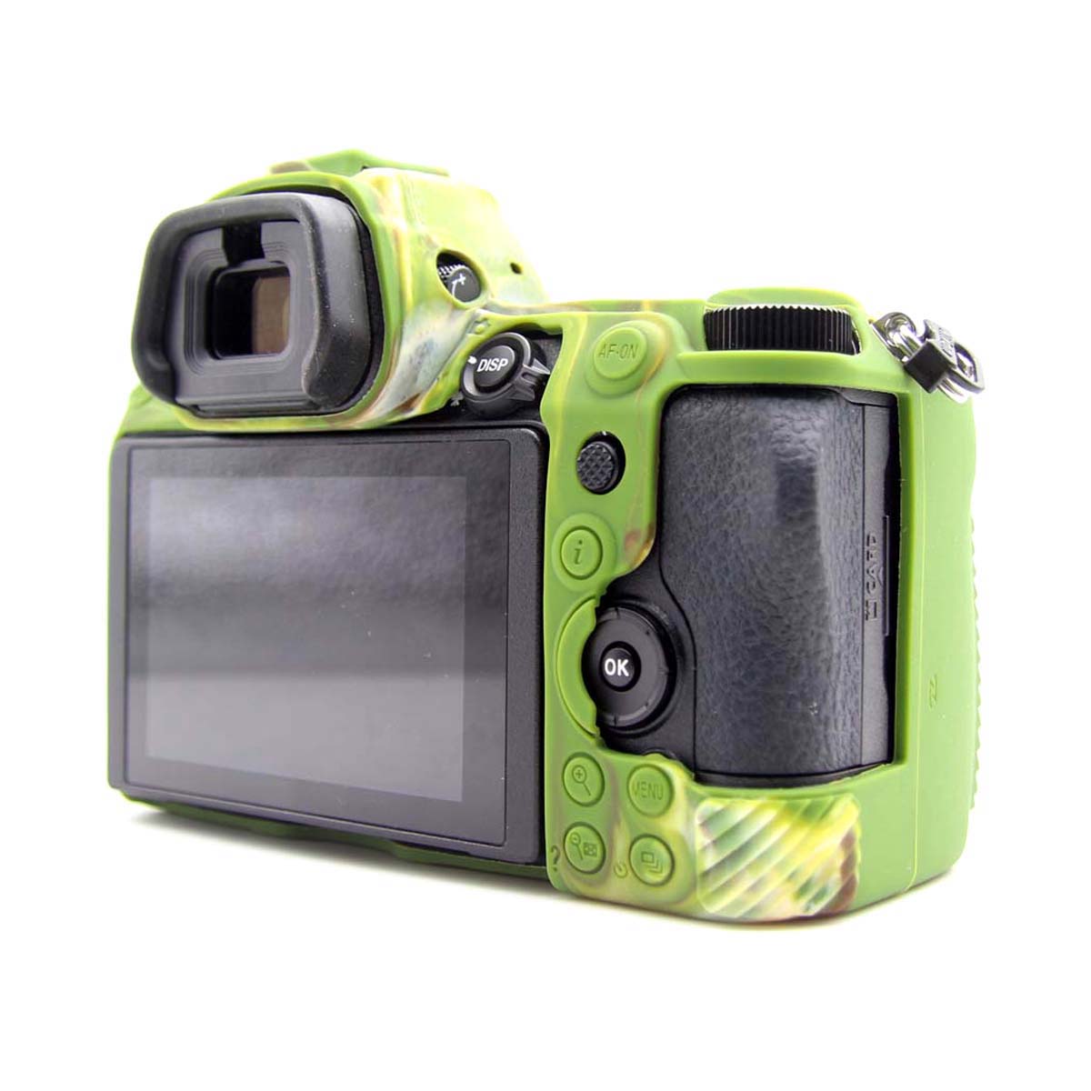 Uniqkart for Nikon Z6II Z7II Z5 SLR Camera Anti-drop Silicone Case Plain Protective Cover - Camouflage Green