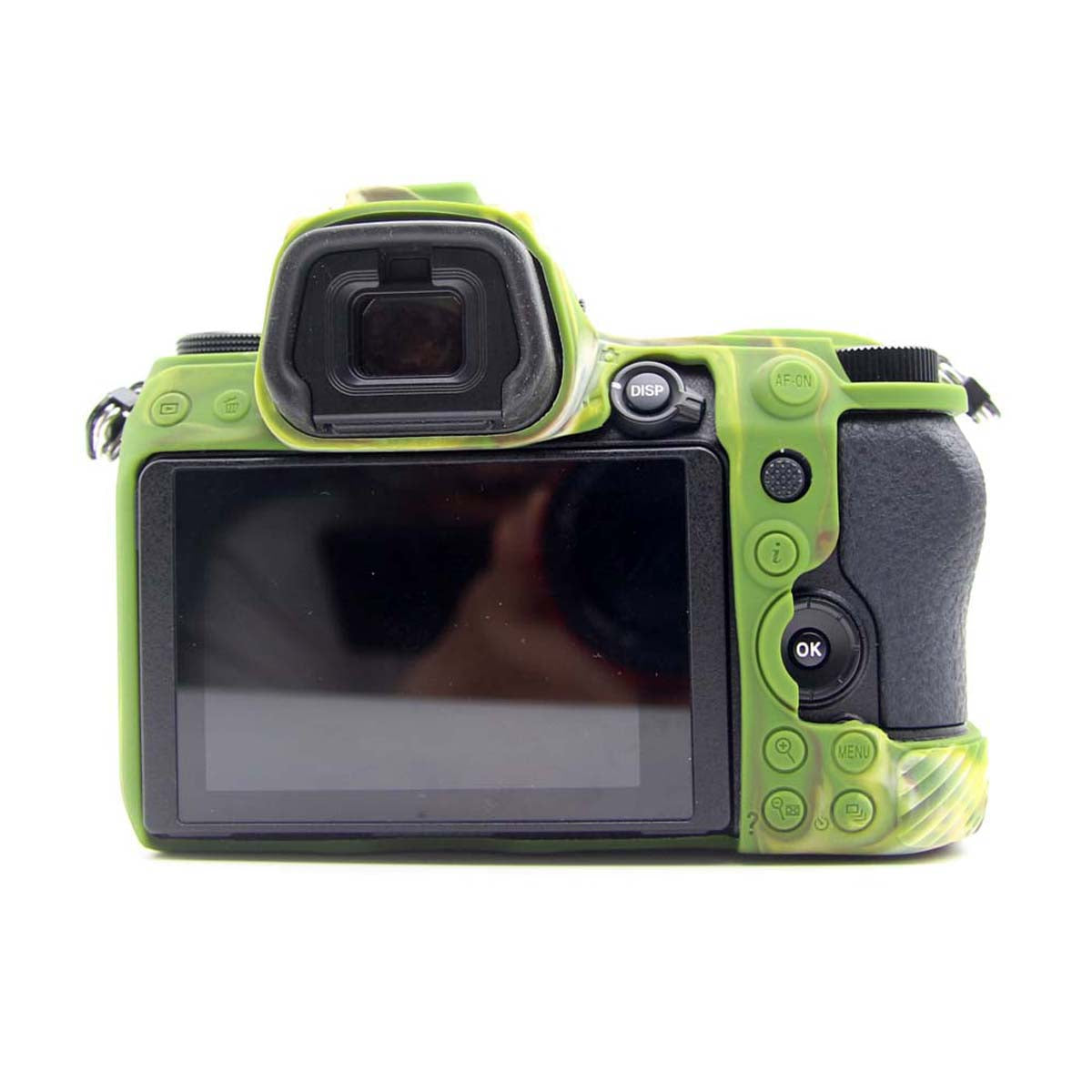 Uniqkart for Nikon Z6II Z7II Z5 SLR Camera Anti-drop Silicone Case Plain Protective Cover - Camouflage Green
