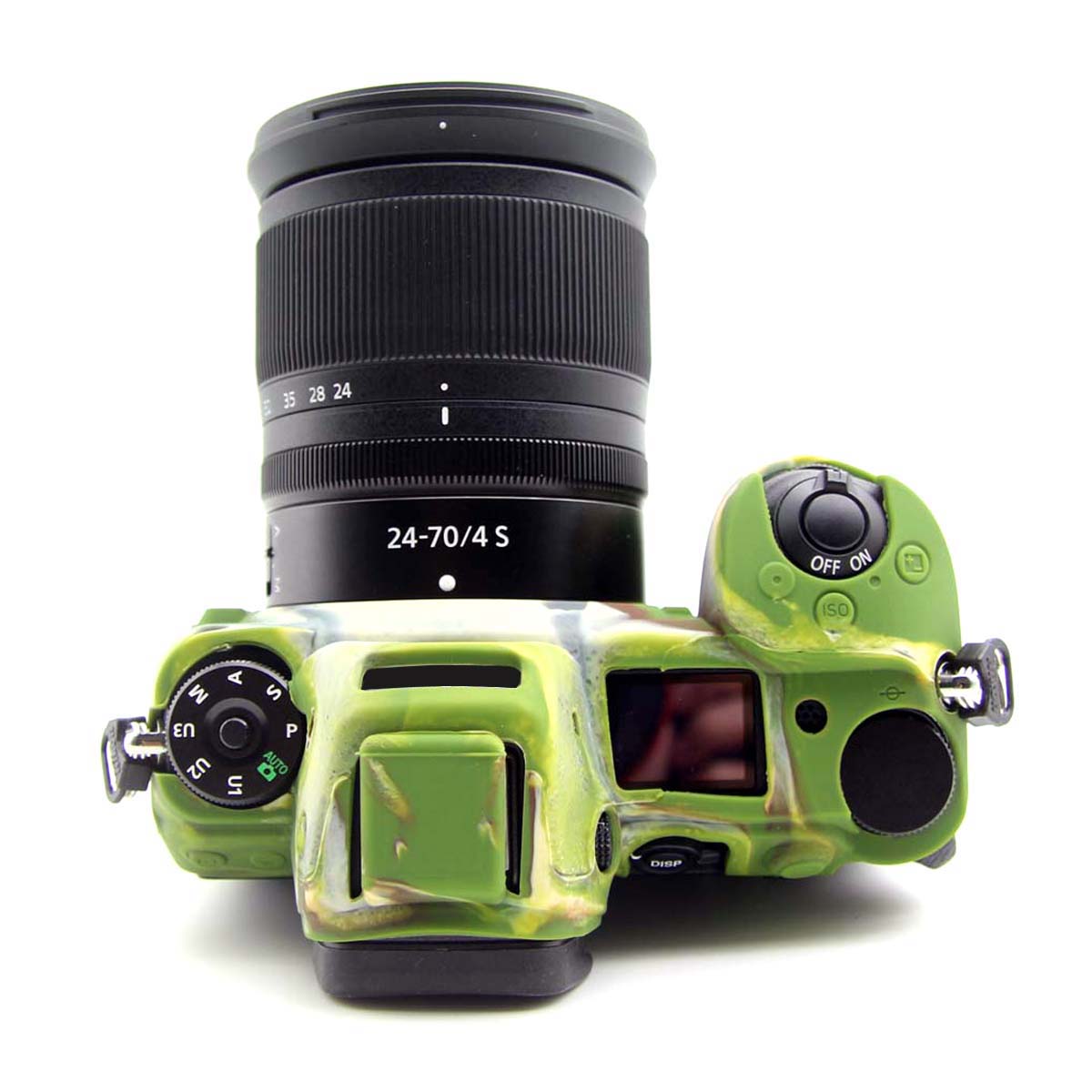 Uniqkart for Nikon Z6II Z7II Z5 SLR Camera Anti-drop Silicone Case Plain Protective Cover - Camouflage Green
