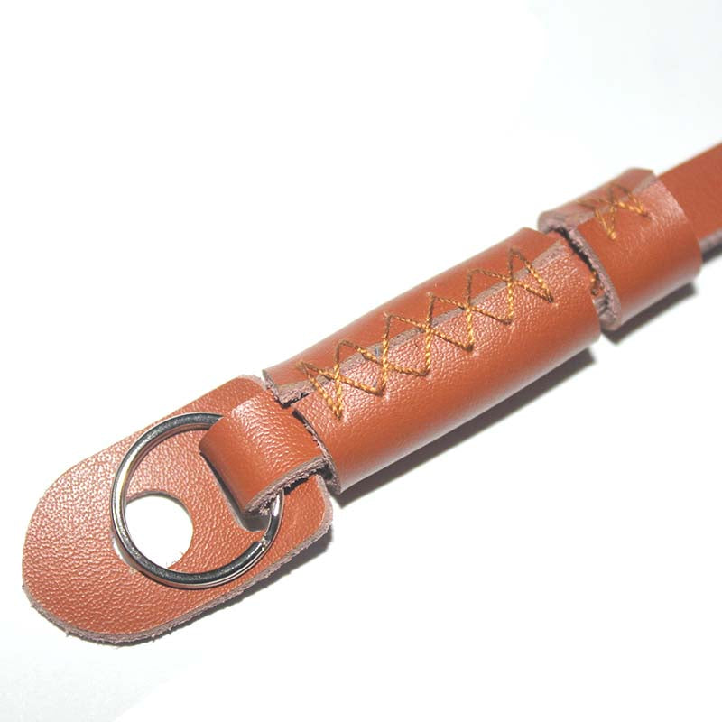 Genuine Lambskin Leather Wrist Strap Hand Grip for Canon Nikon Sony Fujifilm Panasonic Cameras - Brown