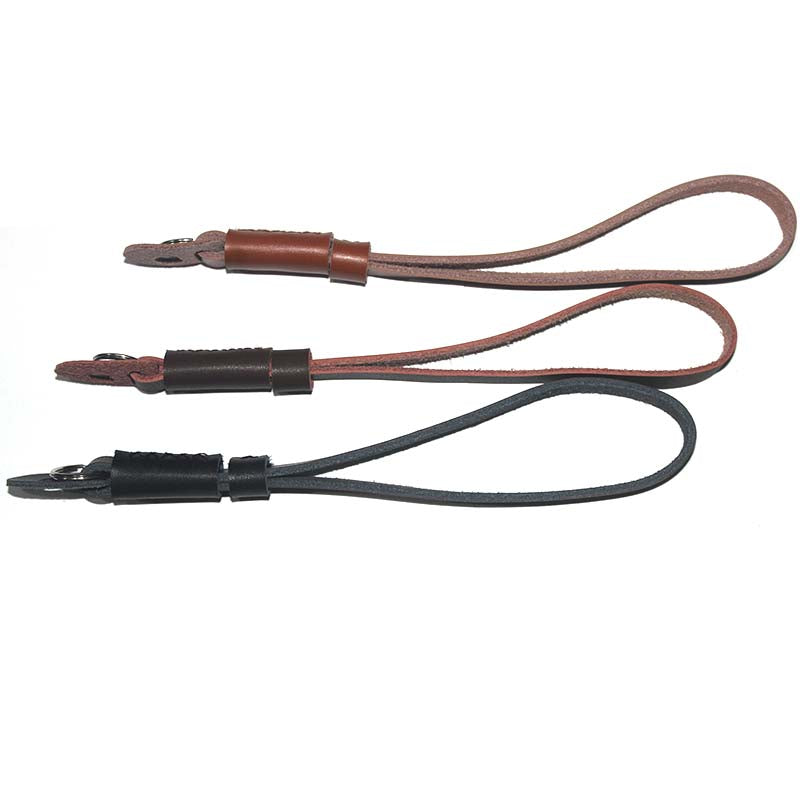 Genuine Lambskin Leather Wrist Strap Hand Grip for Canon Nikon Sony Fujifilm Panasonic Cameras - Coffee