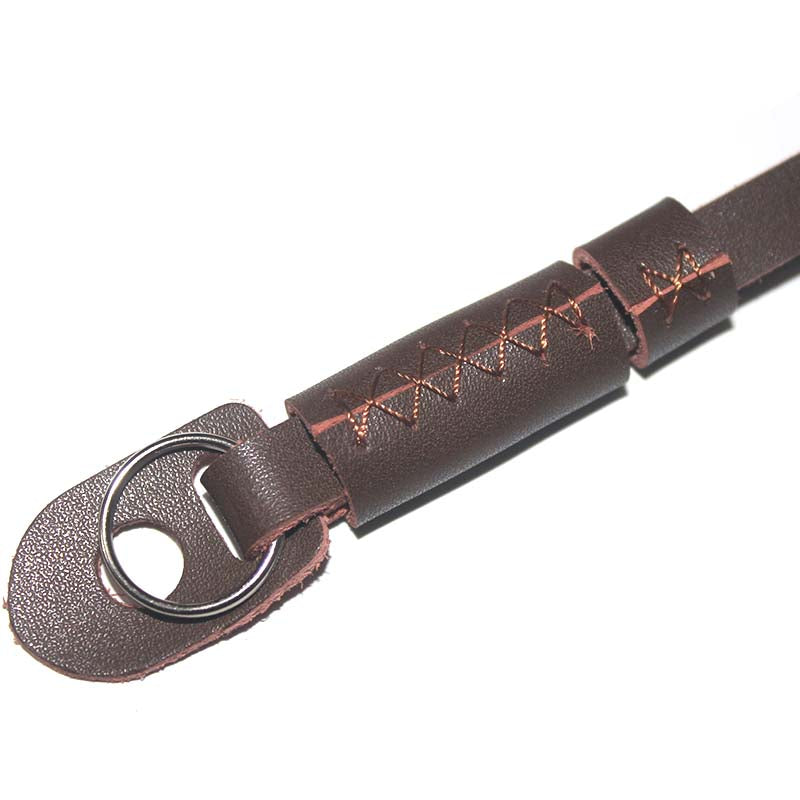 Genuine Lambskin Leather Wrist Strap Hand Grip for Canon Nikon Sony Fujifilm Panasonic Cameras - Coffee