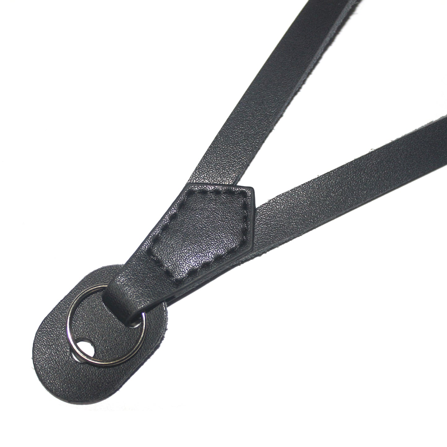 Camera Wrist Strap Grip Genuine Lambskin Leather Hand Strap for Canon Nikon Sony Fujifilm Panasonic Cameras - Black