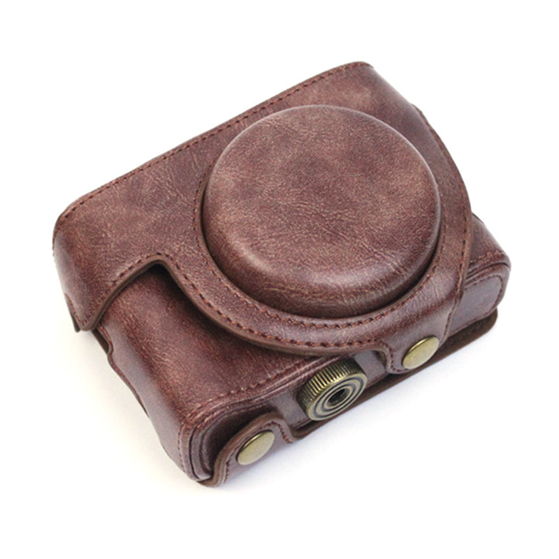 Vintage Protective Case Compatible for Sony ZV-1 Camera Premium PU Leather Bag Cover - Coffee