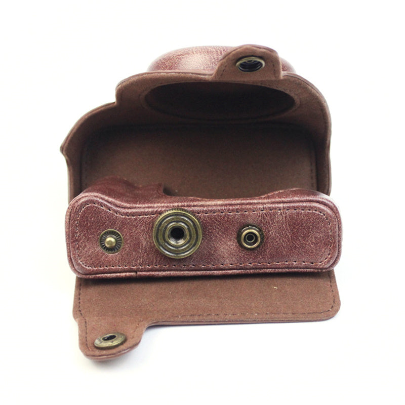 Vintage Protective Case Compatible for Sony ZV-1 Camera Premium PU Leather Bag Cover - Coffee