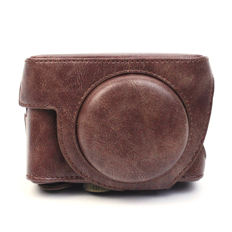 Vintage Protective Case Compatible for Sony ZV-1 Camera Premium PU Leather Bag Cover - Coffee