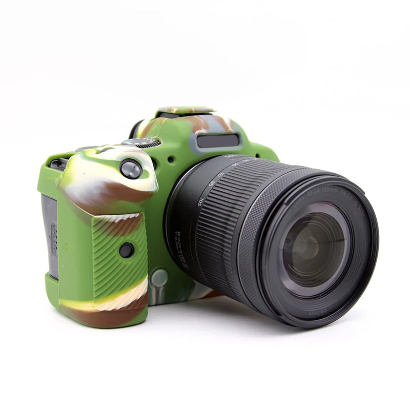 Uniqkart for Canon EOS R6 Anti-scratch Digital Camera Soft Silicone Textured Surface Case Portable Protective Sleeve - Camouflage