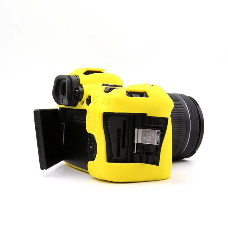 Uniqkart for Canon EOS R6 Anti-scratch Digital Camera Soft Silicone Textured Surface Case Portable Protective Sleeve - Yellow