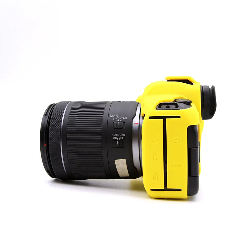 Uniqkart for Canon EOS R6 Anti-scratch Digital Camera Soft Silicone Textured Surface Case Portable Protective Sleeve - Yellow