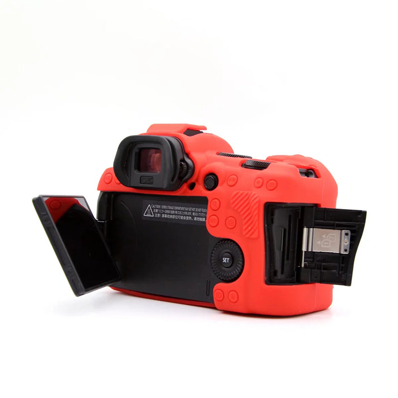 Uniqkart for Canon EOS R6 Anti-scratch Digital Camera Soft Silicone Textured Surface Case Portable Protective Sleeve - Red