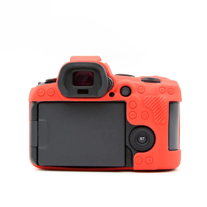 Uniqkart for Canon EOS R6 Anti-scratch Digital Camera Soft Silicone Textured Surface Case Portable Protective Sleeve - Red