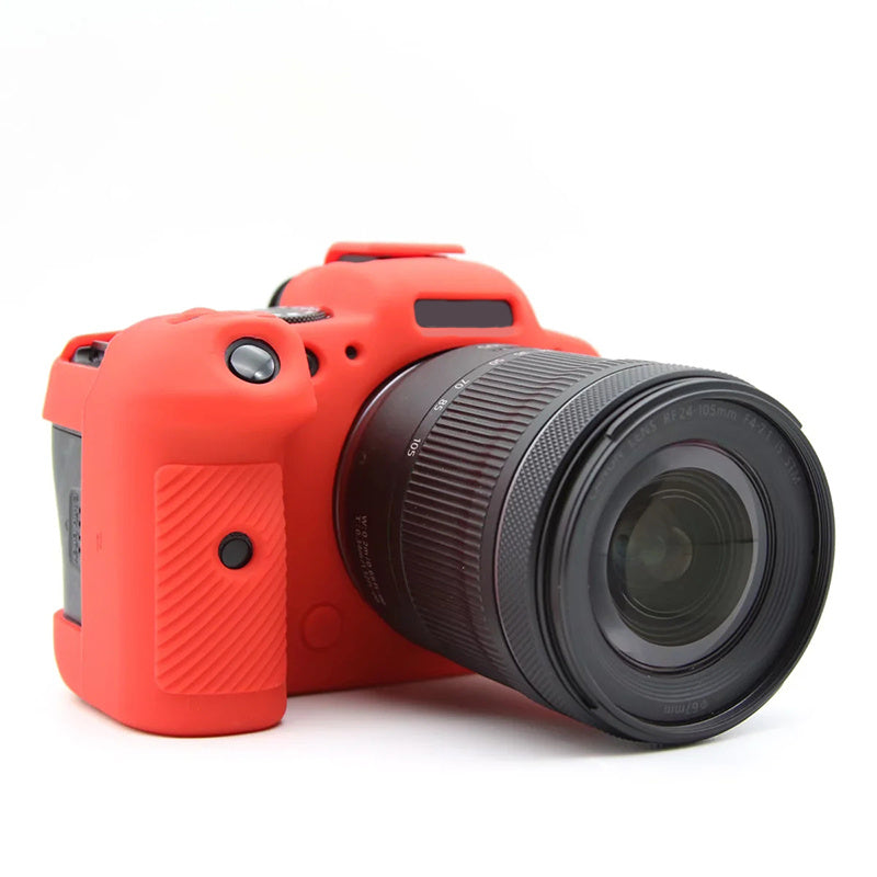 Uniqkart for Canon EOS R6 Anti-scratch Digital Camera Soft Silicone Textured Surface Case Portable Protective Sleeve - Red