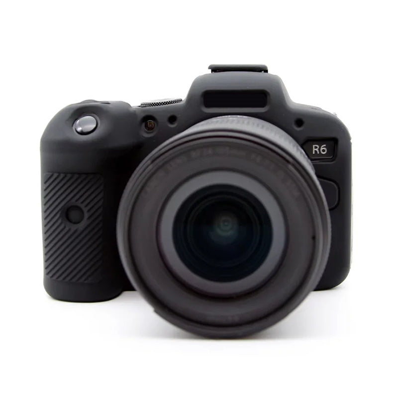 Uniqkart for Canon EOS R6 Anti-scratch Digital Camera Soft Silicone Textured Surface Case Portable Protective Sleeve - Black