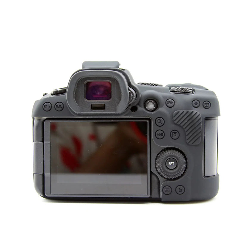 Uniqkart for Canon EOS R6 Anti-scratch Digital Camera Soft Silicone Textured Surface Case Portable Protective Sleeve - Black