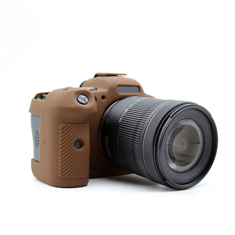 Uniqkart for Canon EOS R6 Anti-scratch Digital Camera Soft Silicone Textured Surface Case Portable Protective Sleeve - Coffee
