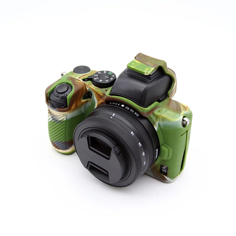 Uniqkart for Nikon Z50 Digital Camera Soft Silicone Case Portable Protective Cover - Camouflage